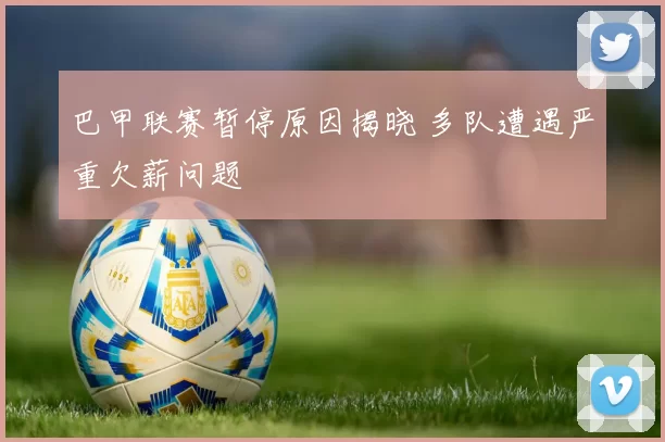 巴甲联赛暂停原因揭晓 多队遭遇严重欠薪问题